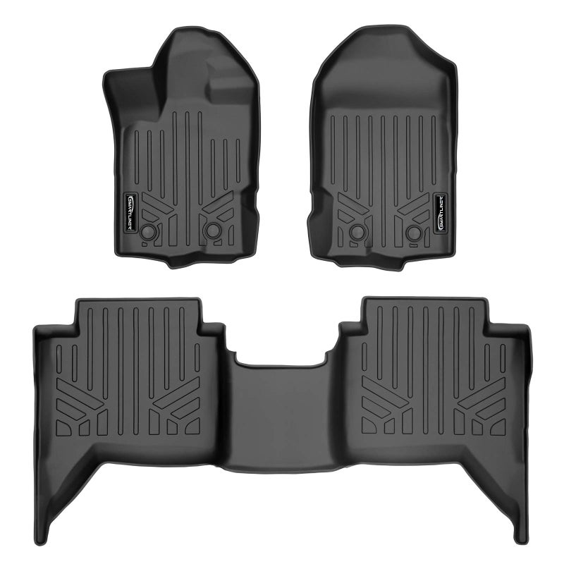 SMARTLINER Custom Fit Floor Mats 2 Row Liner Set Compatible with 2019-2023 Ford Ranger - Image 1